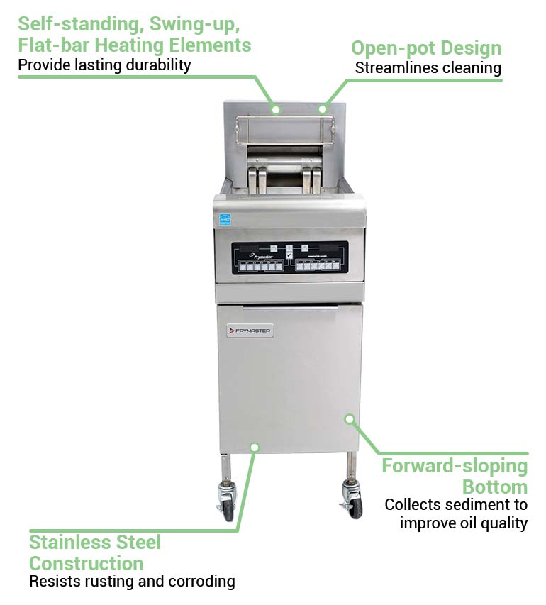 Frymaster RE14 Electric Fryer - (1) 50 lb Vat, Floor Model