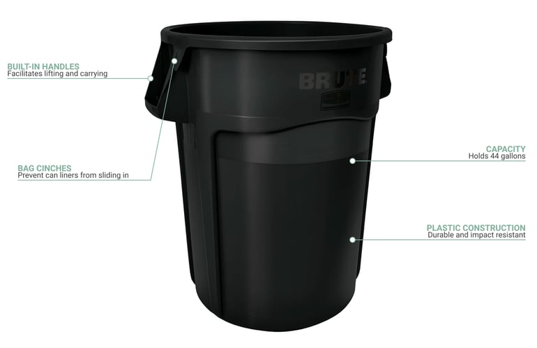 Rubbermaid 264360BK Features
