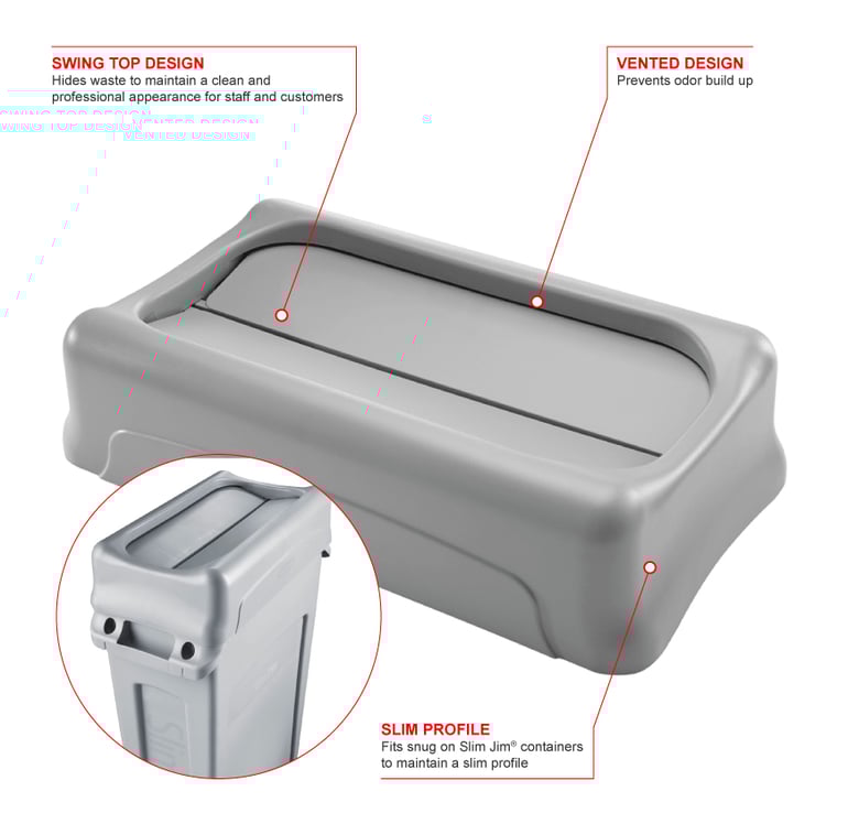 Rubbermaid 267360gray Features