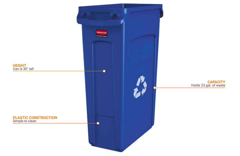 Rubbermaid 354007BLUE Features