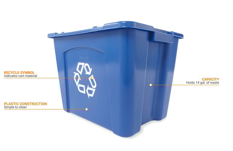 Rubbermaid 571473BLUE Features