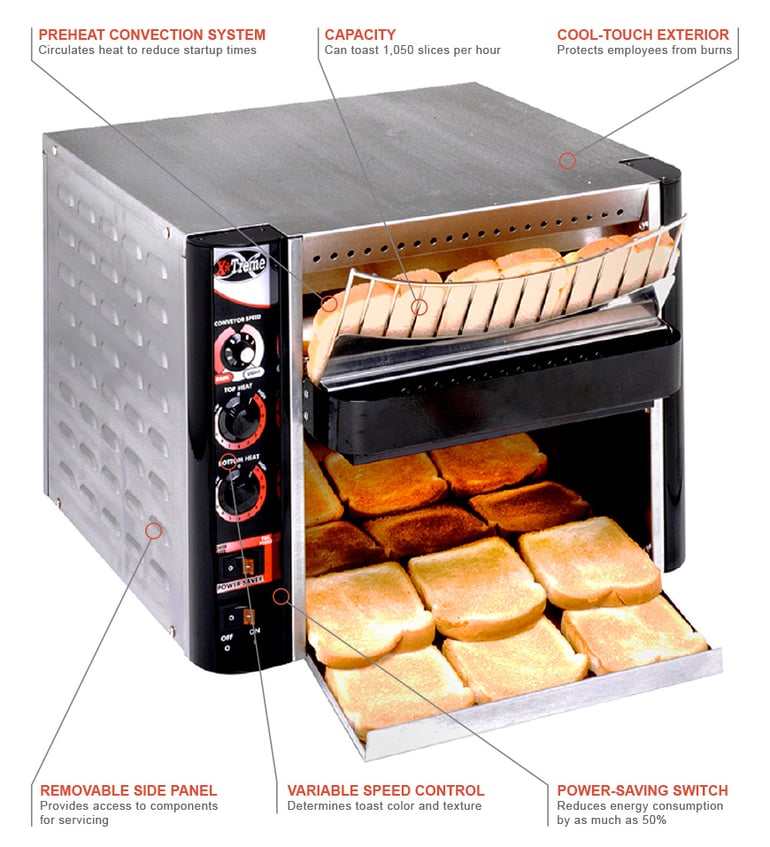 Electric Toaster Countertop Conveyor Toaster Patriot PT-TT-300 300