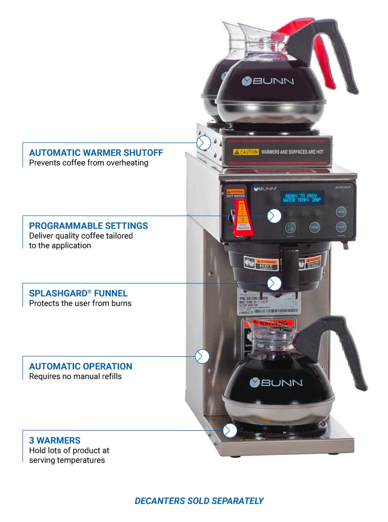Bunn AXIOM-DV-3 AXIOM® Medium Volume Decanter Coffee Maker
