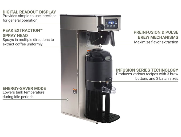 Bunn ICB-DV Tall Automatic Coffee Brewer for Thermal Servers