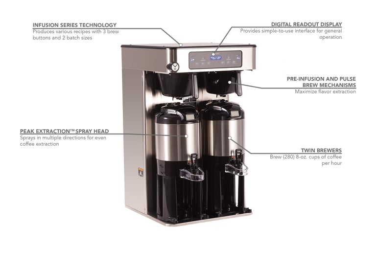 Bunn 53100.0101 ICB Infusion Series Coffee Brewer-Dual Volt, Tall 120V