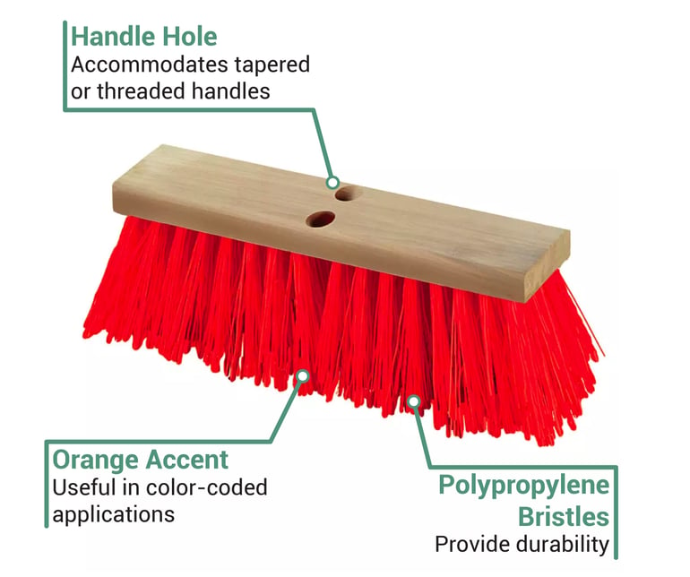 Carlisle 4014800 Flo-Pac® Polypropylene Bristle Floor Drain Brush