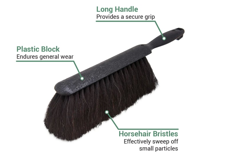 NARROW RADIATOR BRUSH W/HORSEHAIR-POLYPROPYLENE BRISTLES 24