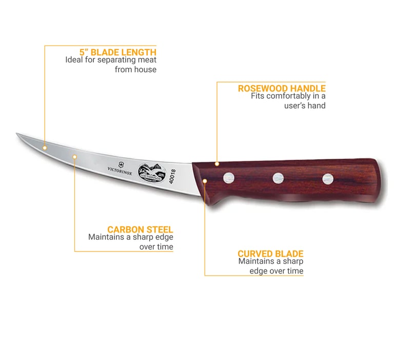 KNIFE BONING 5 Curved Blade 40516 :: Michlitch - Spokane Spice Company