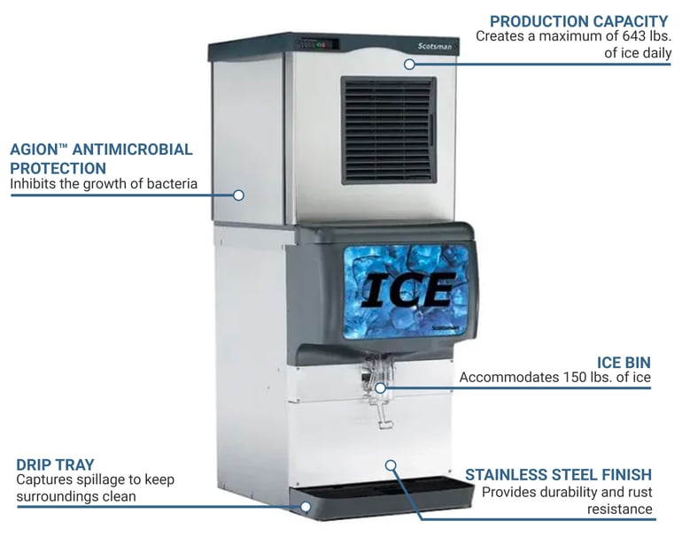 Ice Machine Nugget Style, 24 x 23, Stainless Steel, Scotsman 0622A