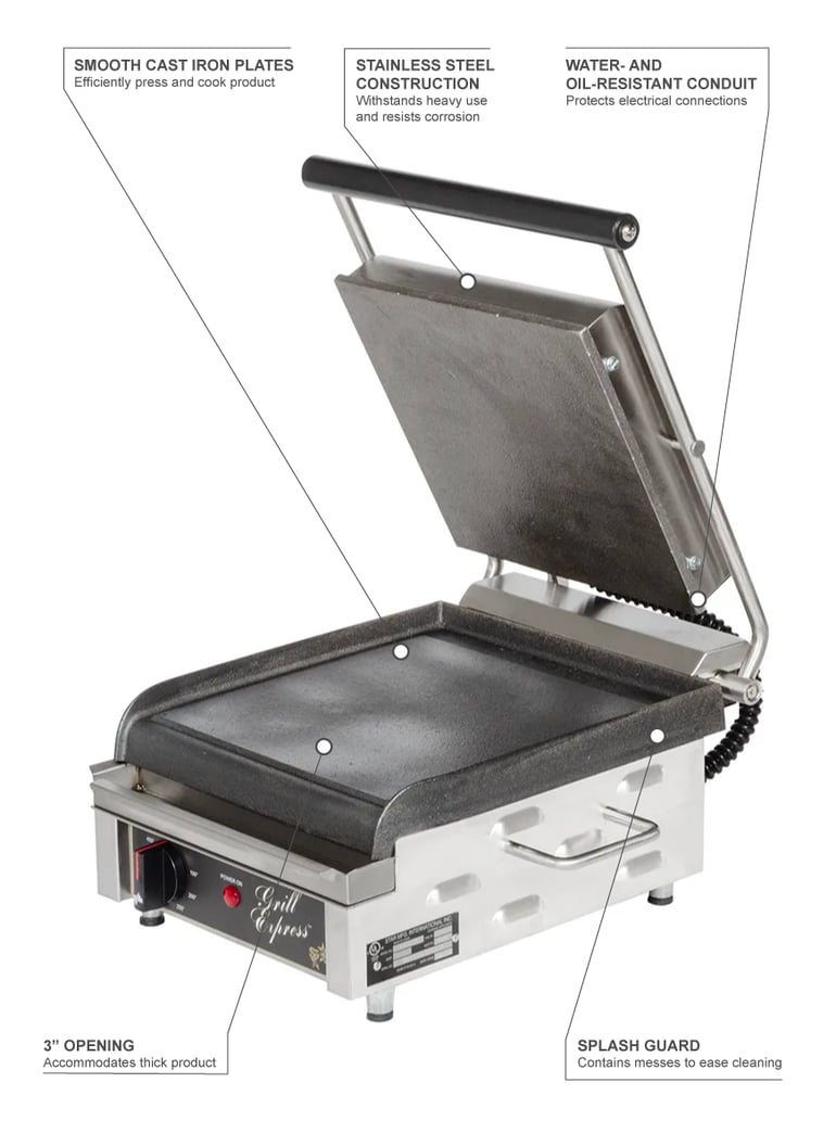 Panini Grill - Stainless Steel Press