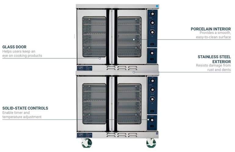 Vulcan VC44GD Double Full Size Liquid Propane Gas Convection Oven