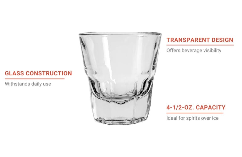 Anchor Hocking 4 1/2 oz Rocks Glass - New Orleans (90004)