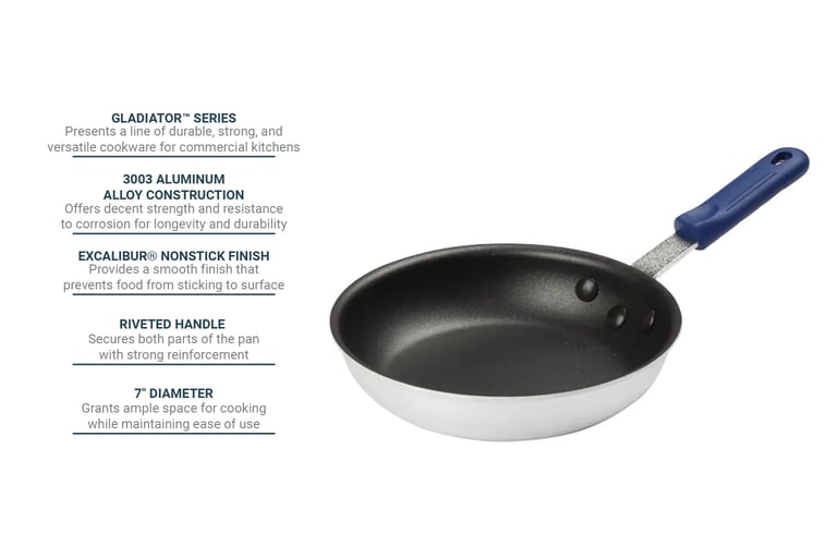 4 Commercial Aluminum Non-Stick Fry Pans Compared