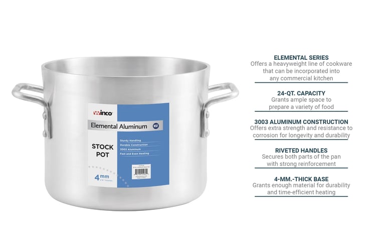 24 Qt. Elemental Aluminum Stock Pot