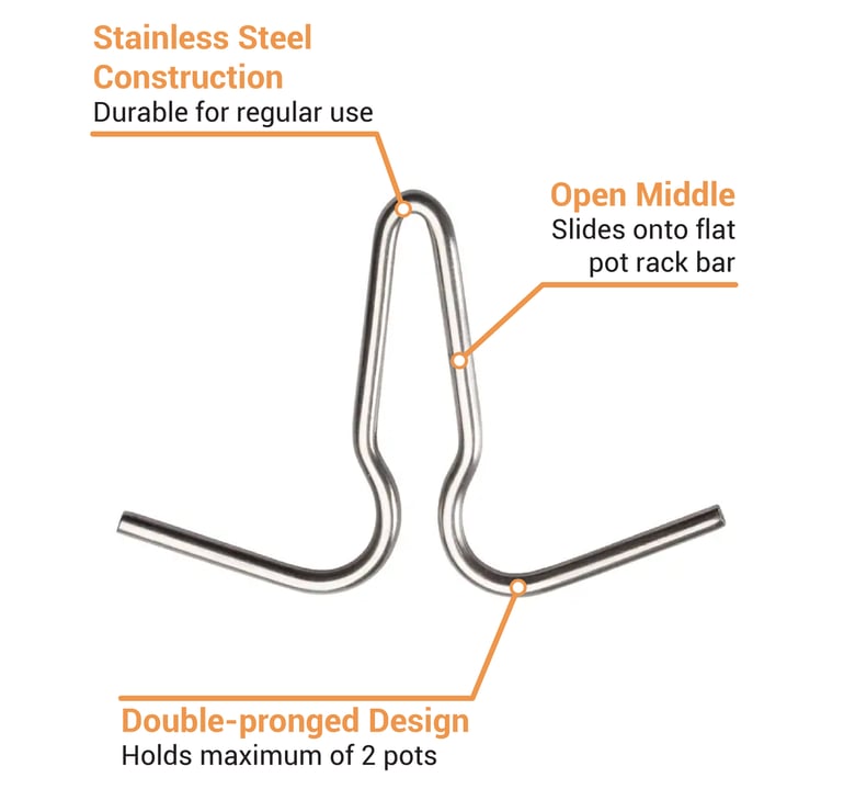 Winco (PH-2) Double Pot Hook