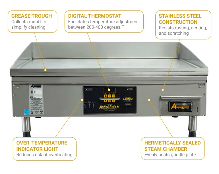 Equipex PSS-400/1 16 Electric Griddle w/ Thermostatic Controls - 1 Steel  Plate, 120v