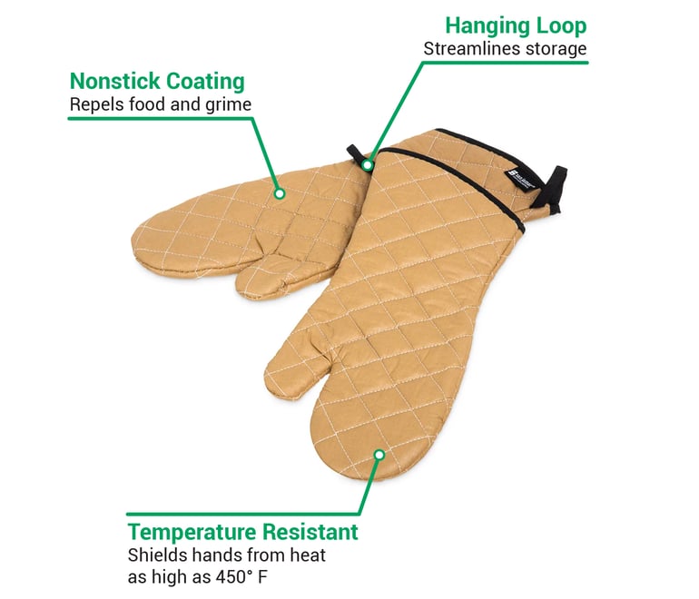 Ruanlalo Oven Mitts,1 Pair Microwave Oven Mitts with Hanging Loop