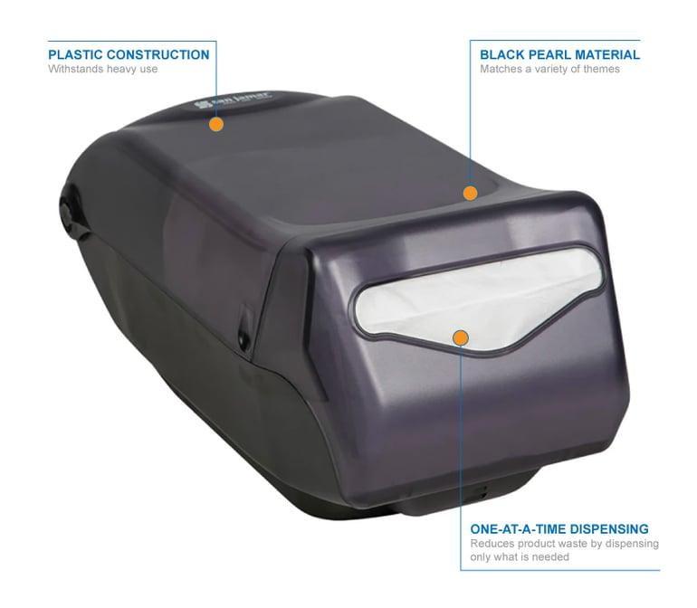 San Jamar H3001 Countertop Fullfold Napkin Dispenser, 300