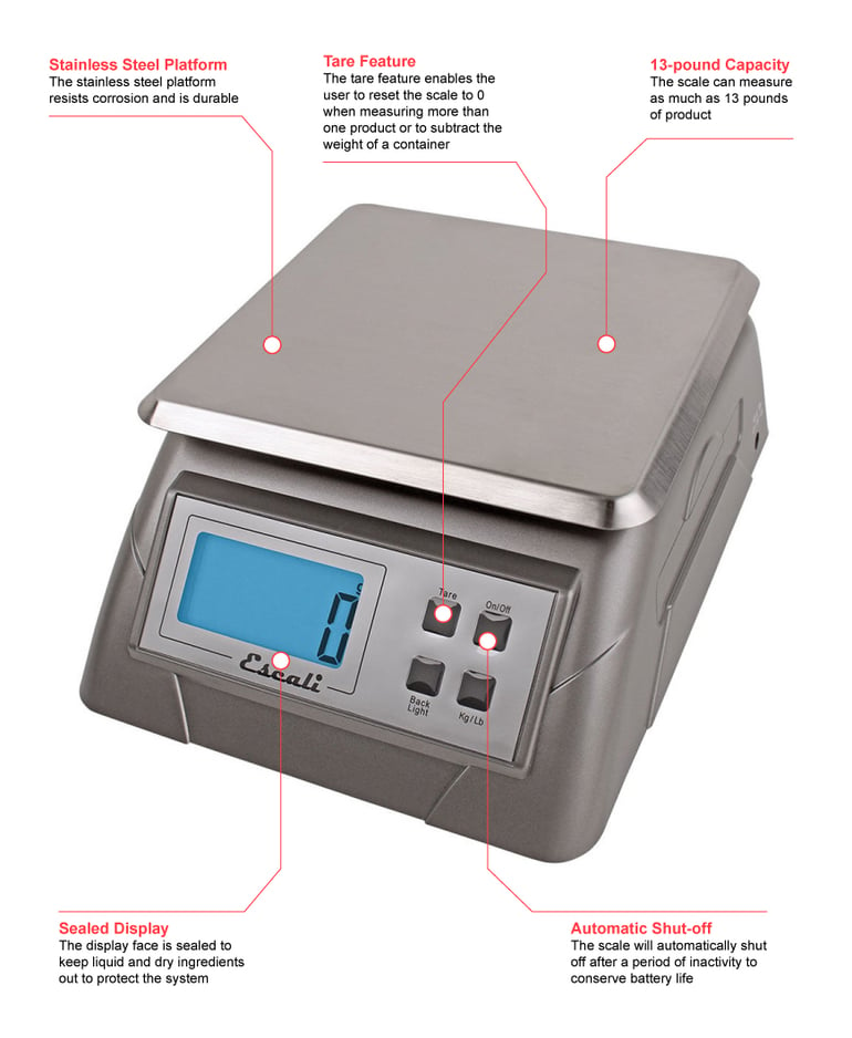 San Jamar Square Large Digital Scale, 13 Pound. SCDG13