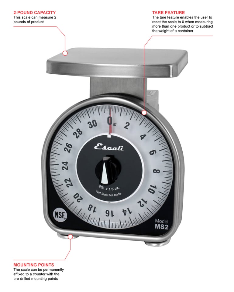 Taylor 25 lb Mechanical Dial Portion Control Scale With Removable