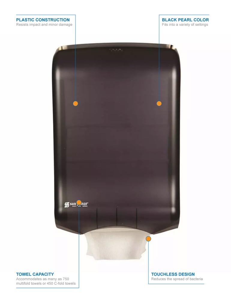 San Jamar t1700tbk Features