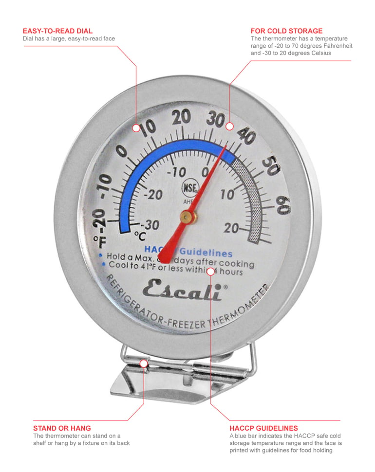 Refrigerator/Freezer Dial Thermometer, 3507