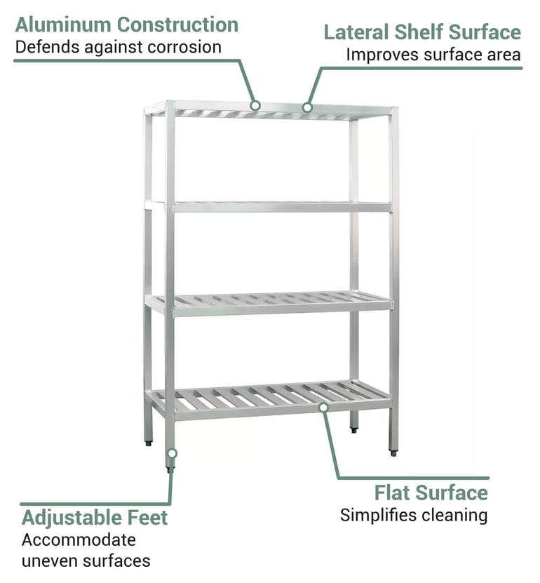 New Age 1062TB T-Bar Series Shelving Unit, 4-tier, 48in