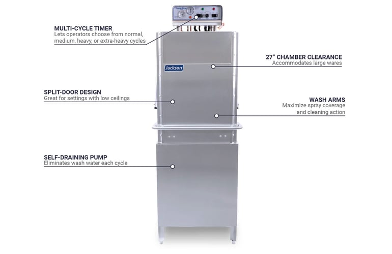 Ecoline by Hobart EDL-1 Low Temperature Door-Type Dishwasher - 120V