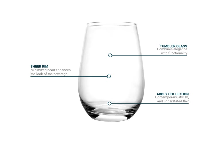 Mikasa Hospitality 5275309 22 oz Abbey Tumbler Glass