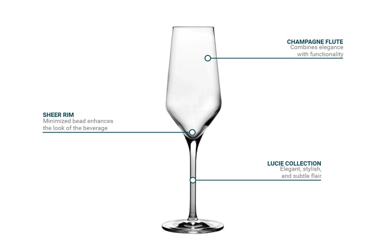 Mikasa Hospitality 5275313 10 1/4 oz Lucie Champagne Flute Glass