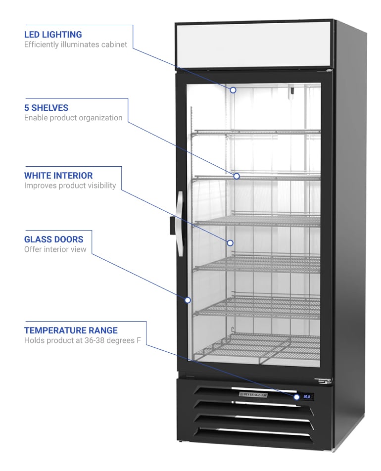 Beverage Air mmr27hc1biq Features