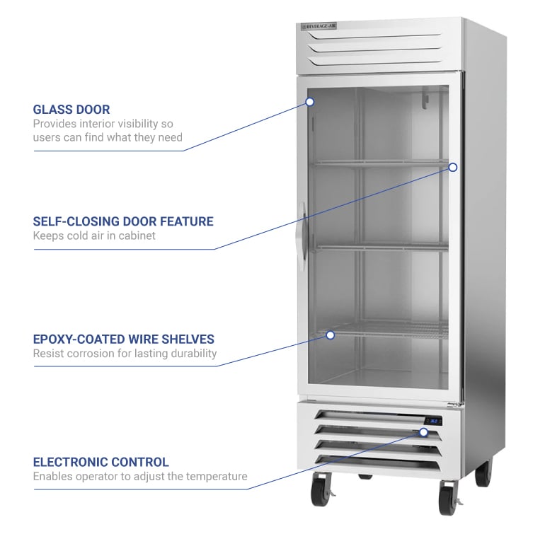 Beverage Air rb27hc1g Features