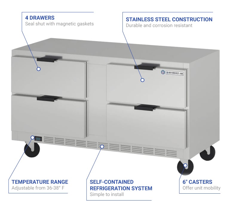 Beverage Air ucrd60ahc4 Features