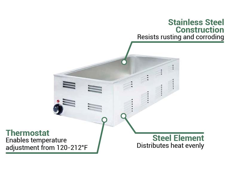 Adcraft FW-1200W Food Warmer, Full Size