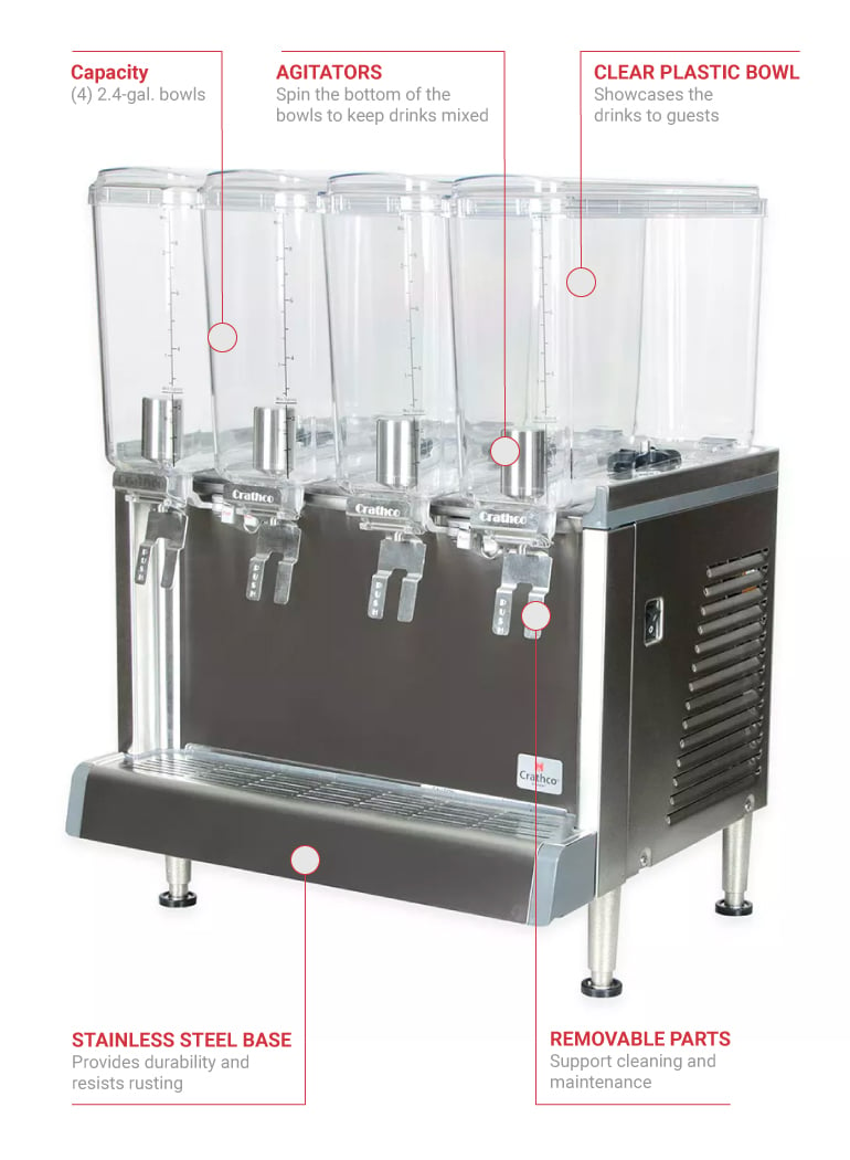 Stainless Commercial Beverage Dispenser Parts