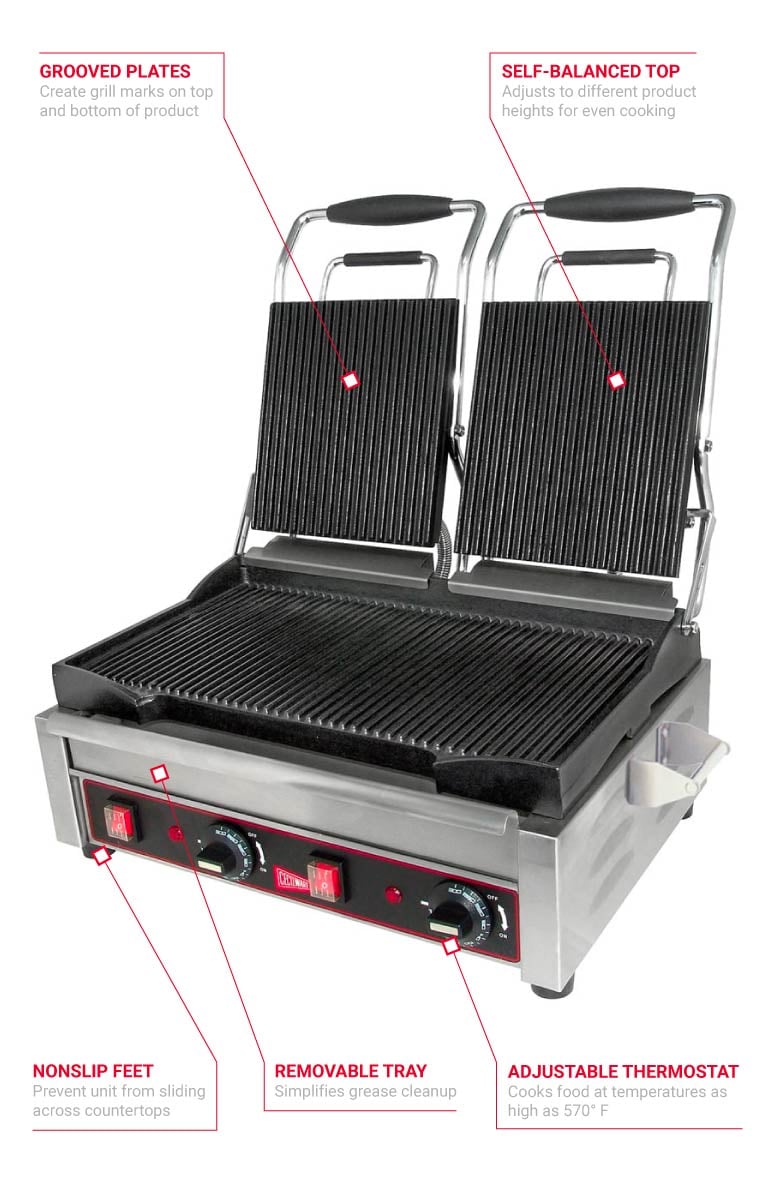 Sandwich Griller Double, For Commercial