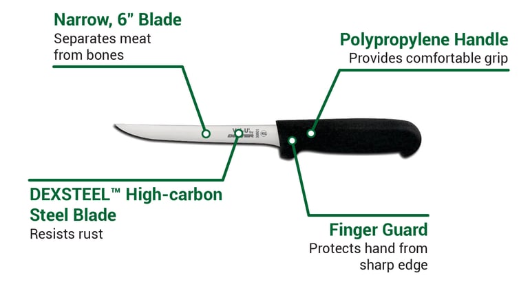 Dexter Russell (30505) Val-u 12 Sharpening Steel with Black Polypropylene Handle