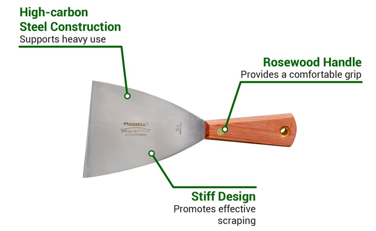 Dexter-Russell 3S-4 - 4 Dexter-Russell Stiff Pan Scraper