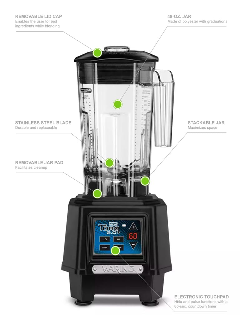 Waring TBB160 Features
