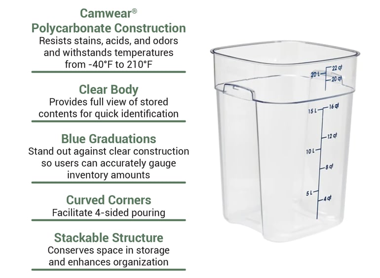 Cambro 12SFSPROCW135 Food Storage Container