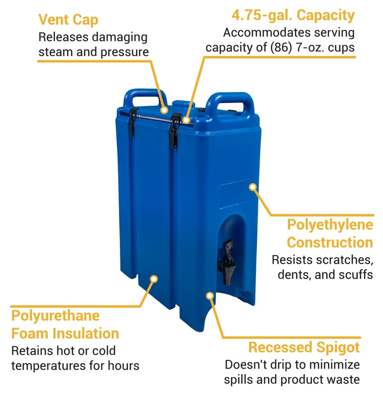 Cambro 500LCD186 Features