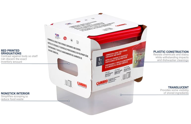 Cambro 6SFSPPSW2190 Features