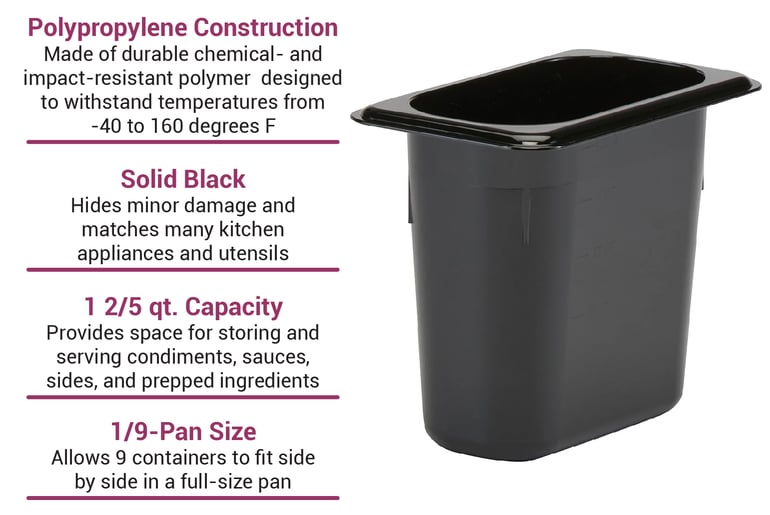 Cambro 96PCW110 Features