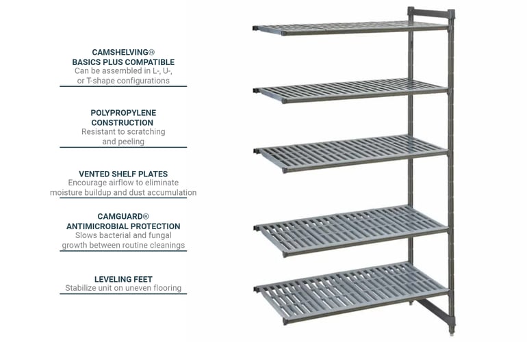 Cambro CBA184284V5580 Features