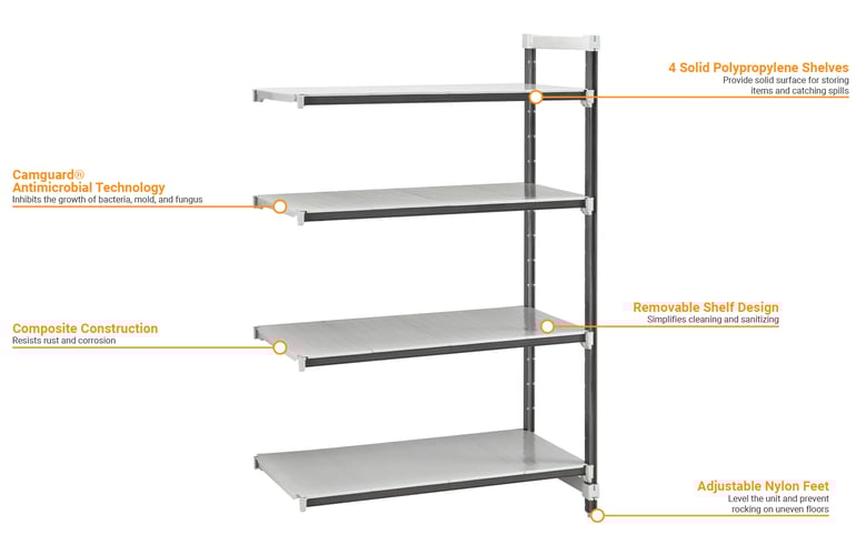 Cambro EXA213672S4480 Features