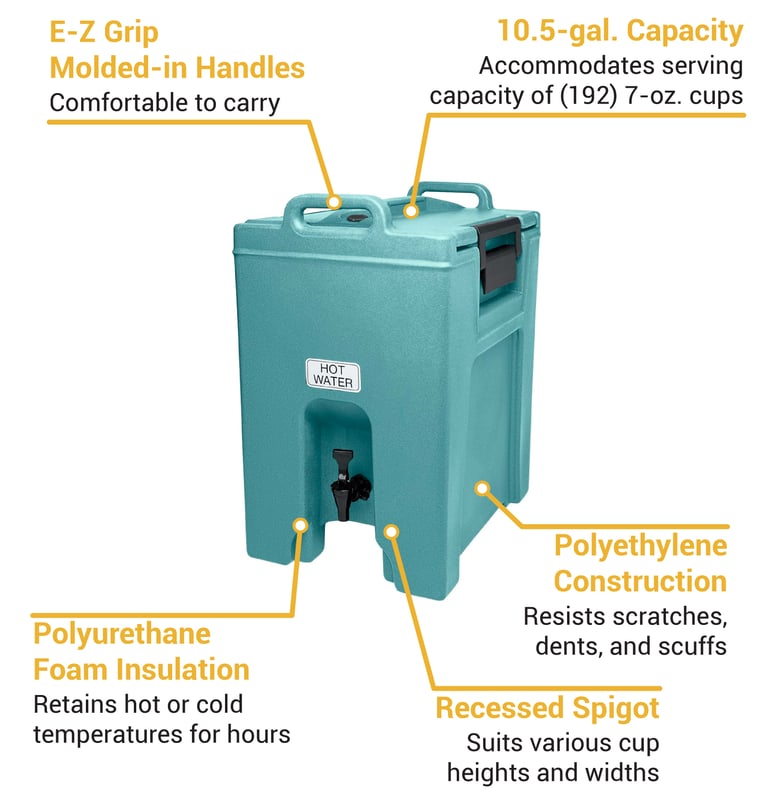 Cambro UC1000401 10 1/2 gal Ultra Camtainer® Insulated Beverage ...