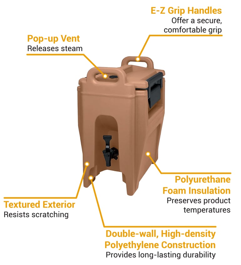 Cambro UC250157 2 3/4 Ultra Camtainer® Insulated Beverage Dispenser ...