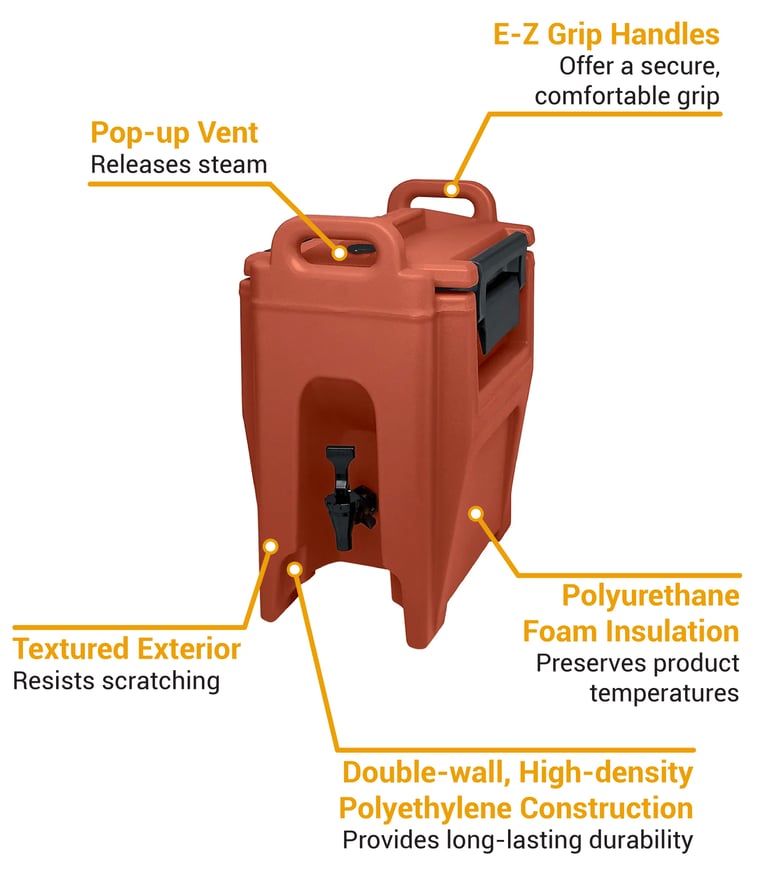 Cambro UC250402 2 3/4 Ultra Camtainer® Insulated Beverage Dispenser ...