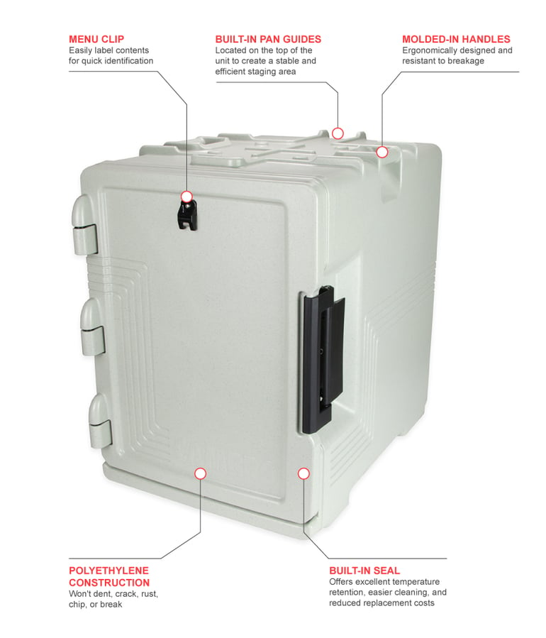 81 Quart Capacity End-loading Insulated Food Pan Carrier with Handles -  Costway