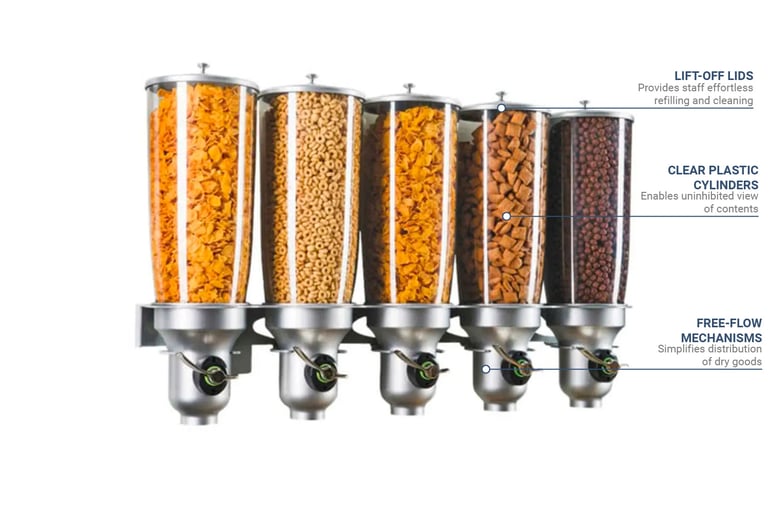 Cal-Mil Single Wall Mount Powder Cereal Dispenser
